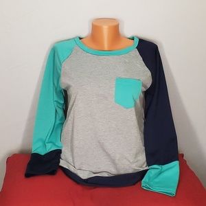 Long Sleeved Mismatched Tunic Top